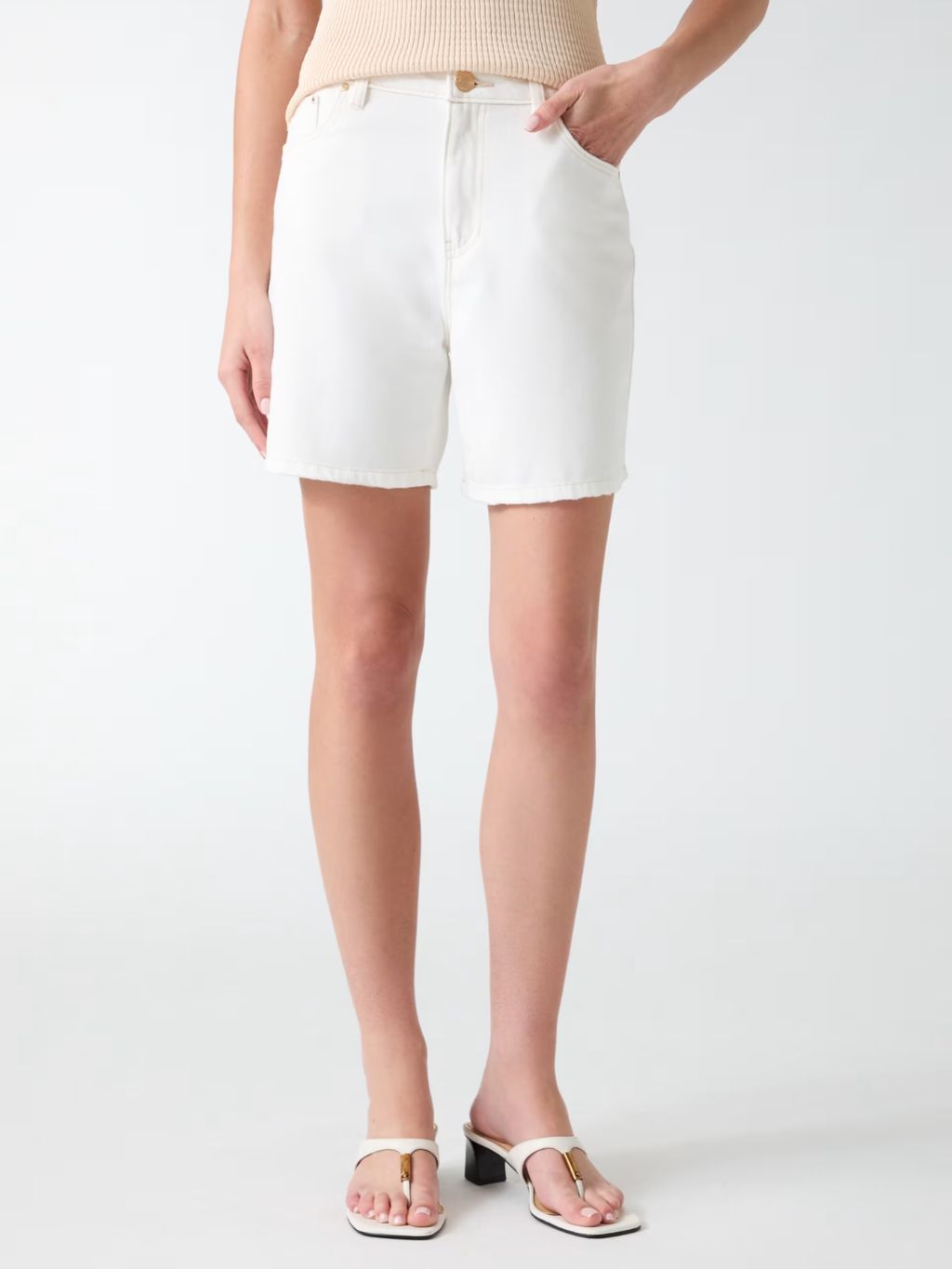 Pantaloni Scurti Super Relaxed, alb