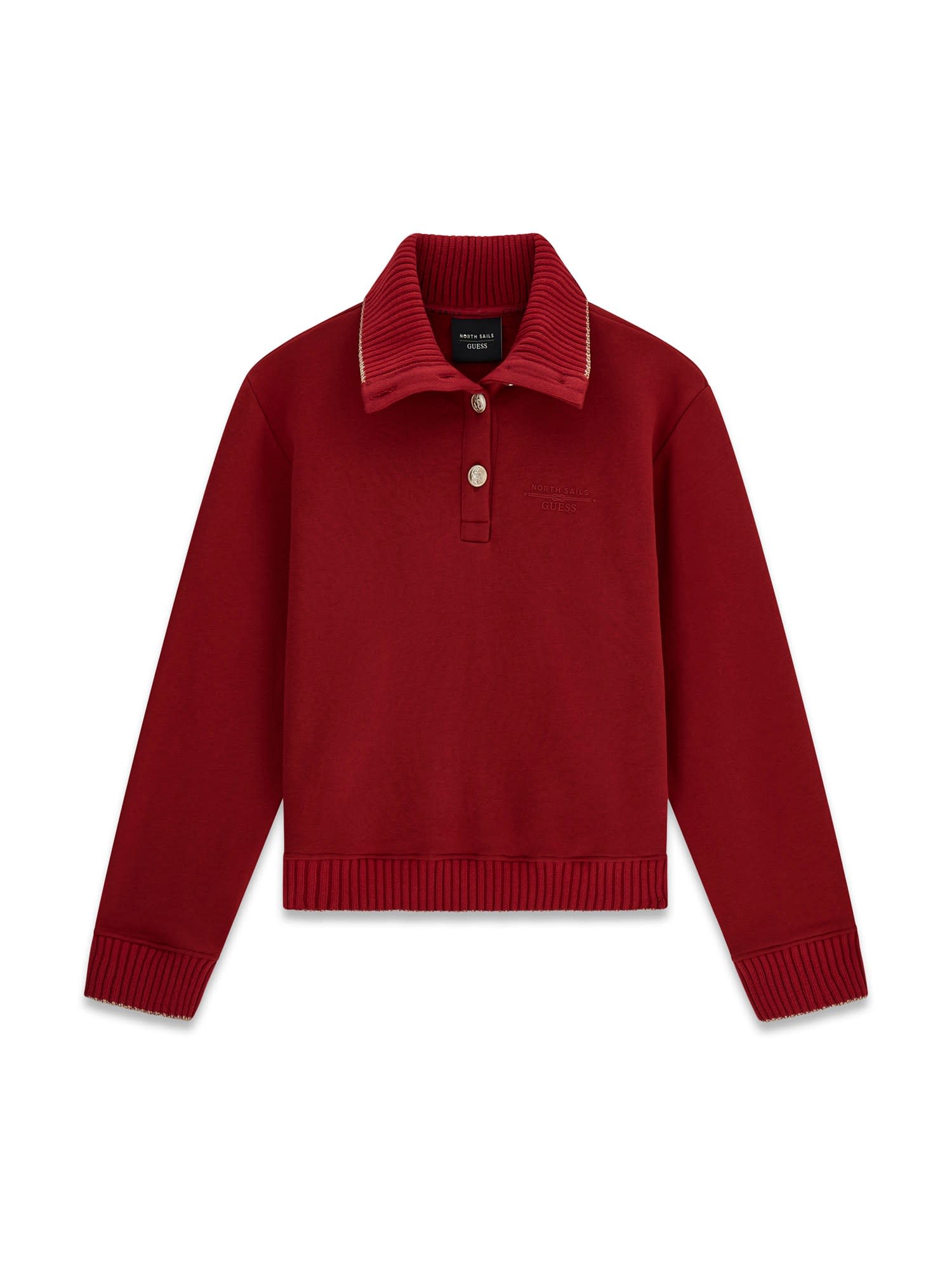 Hanorac Guessxns – Button UP, alb
