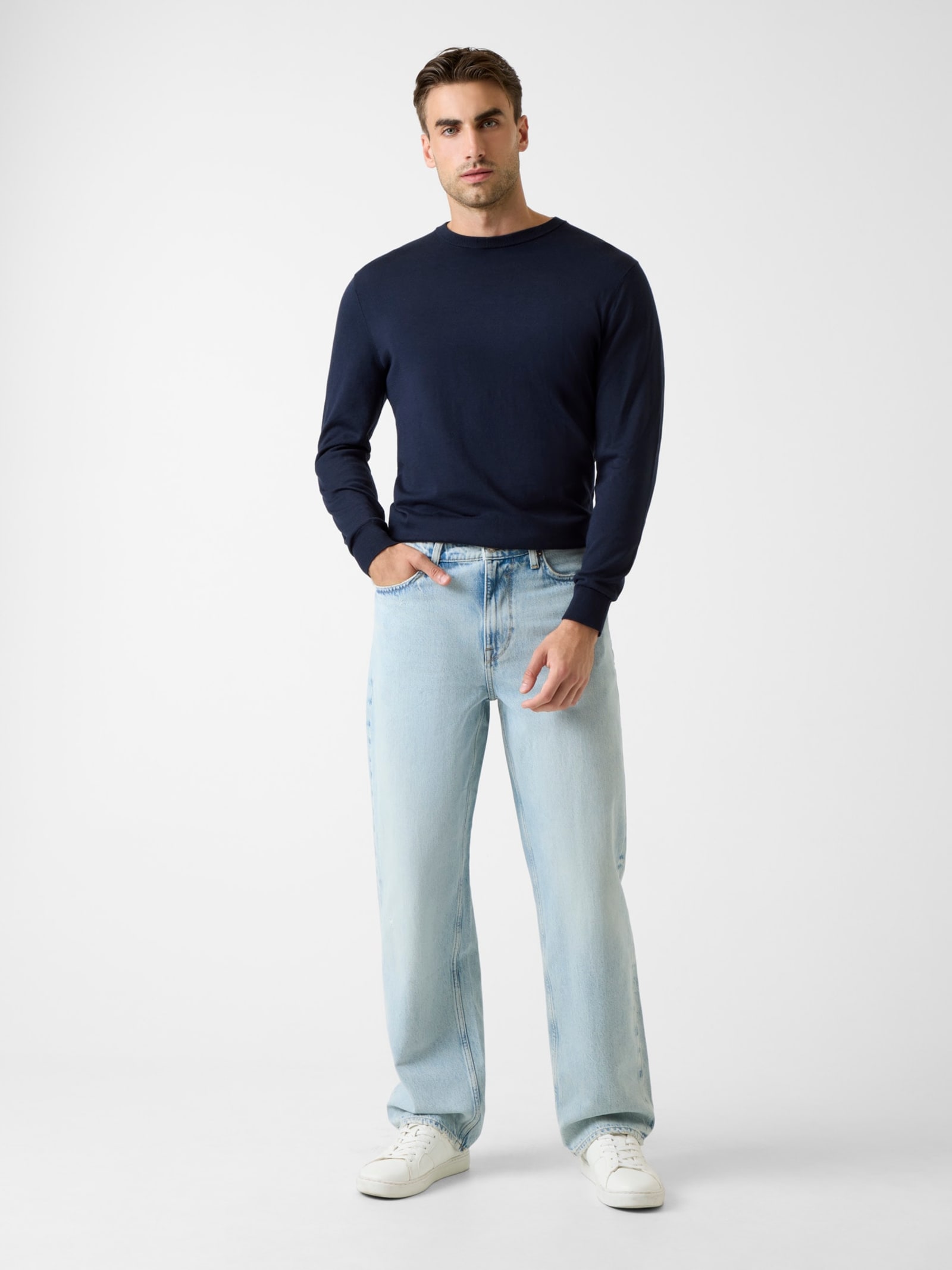 Blugi Jett Baggy, albastru deschis